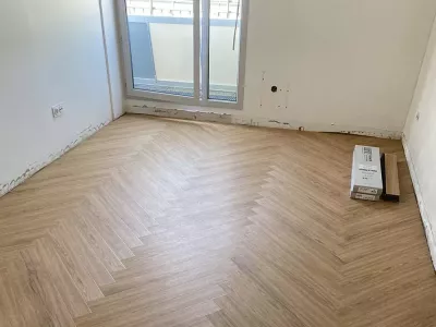 Lame PVC en pose chevron