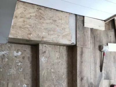 Pose parquet collé